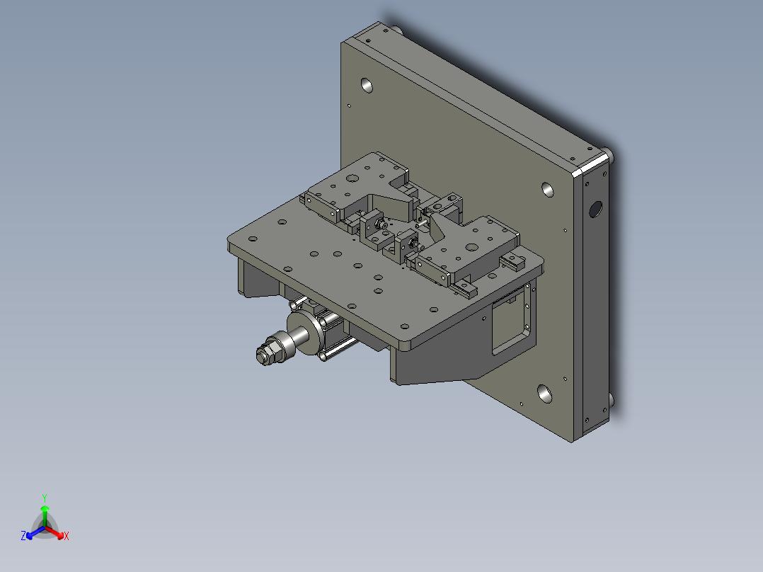 全自动柔板弯折压合一体机正等轴测图