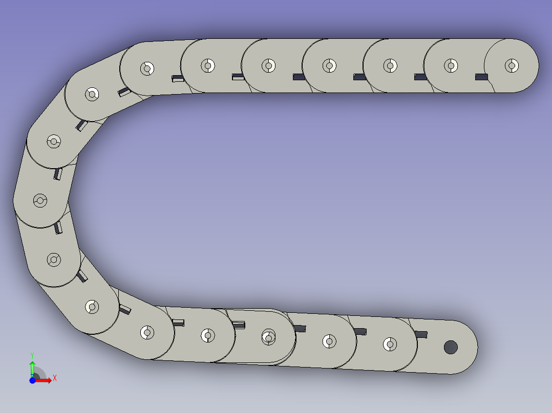 MHPUS408-100-20-A电缆保护链前视图