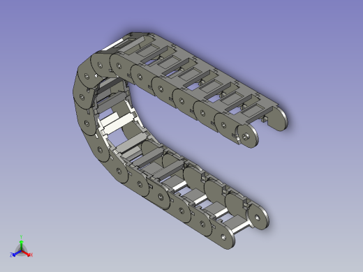 MHPUS408-100-20-A电缆保护链正等轴测缩略图