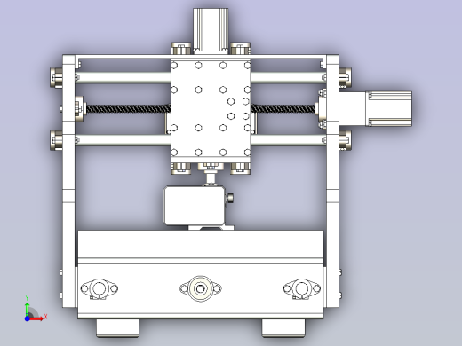 4轴铣床3D图纸模型前视缩略图
