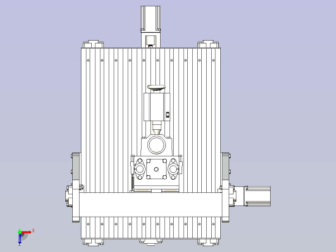 4轴铣床3D图纸模型俯视图