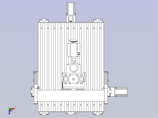 4轴铣床3D图纸模型俯视缩略图