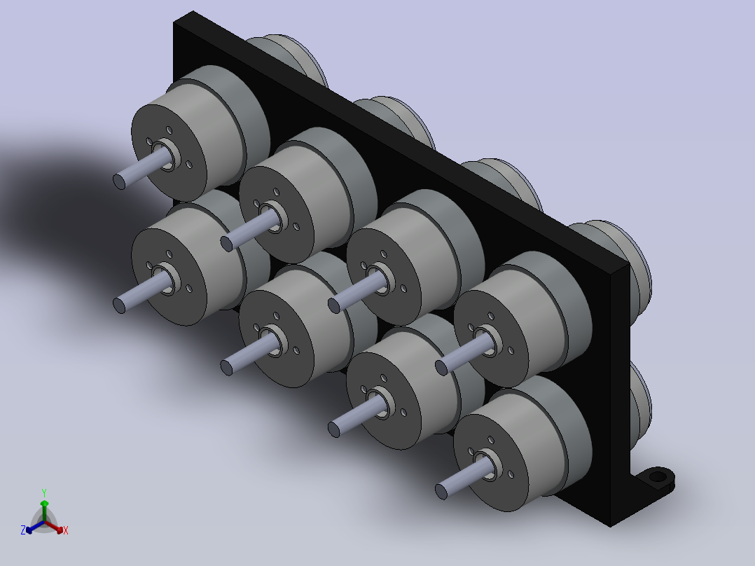 A0004923-8个直流12V电机支架主视图
