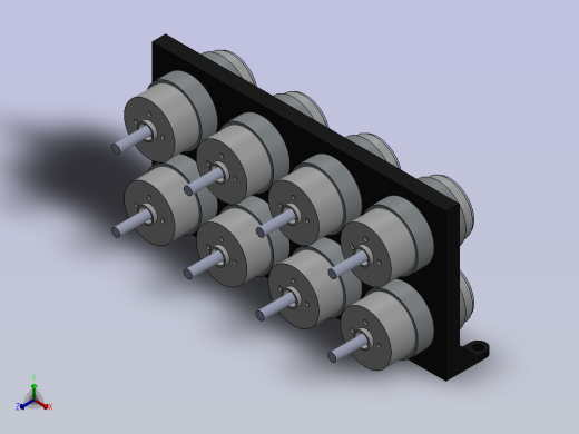 A0004923-8个直流12V电机支架正等轴测缩略图