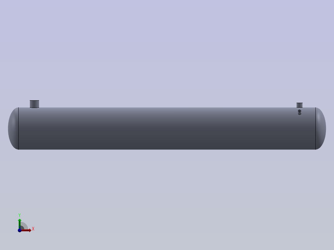 卧式冷凝器储罐前视图