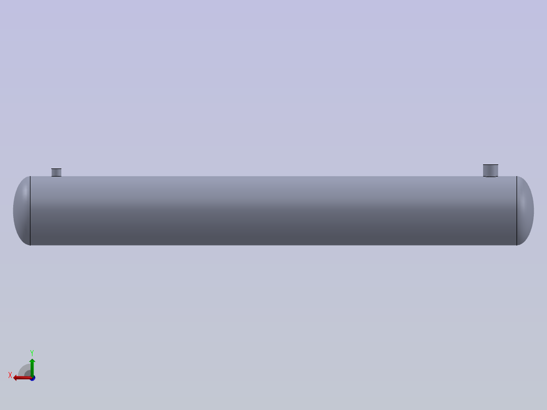 卧式冷凝器储罐后视图