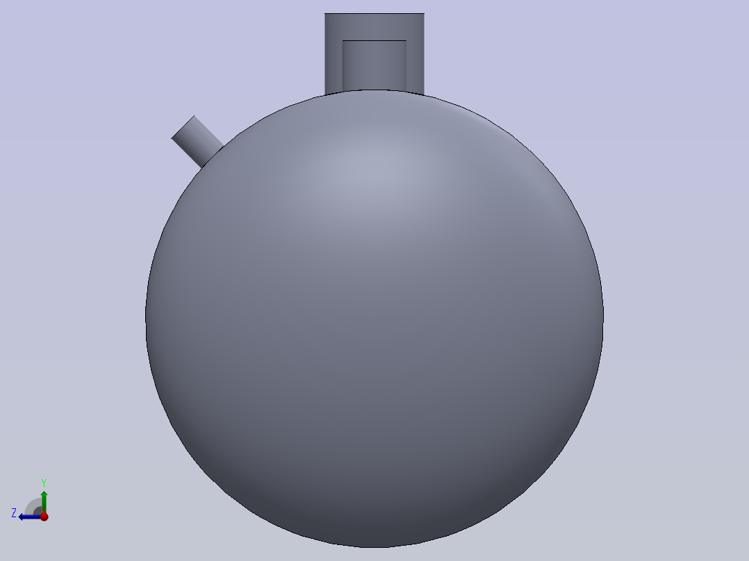 卧式冷凝器储罐右视图