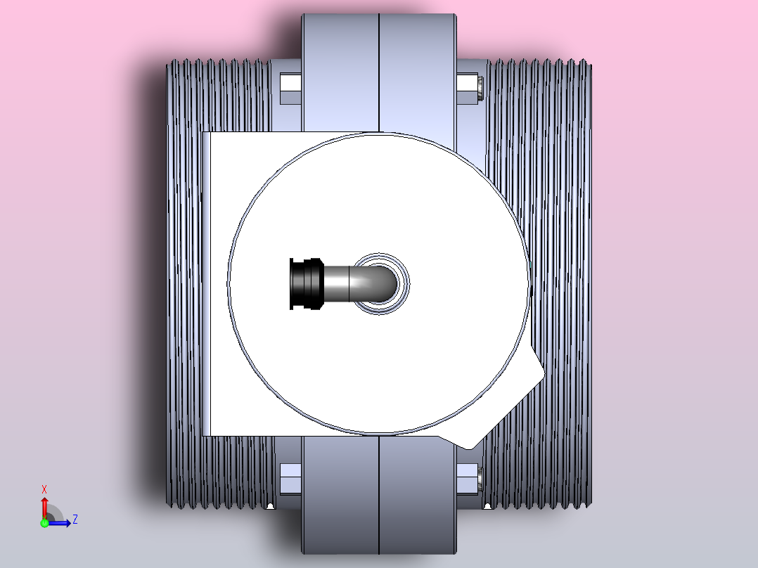 DDQX-03螺纹式气动蝶阀[DDQX-03-DN125]俯视图