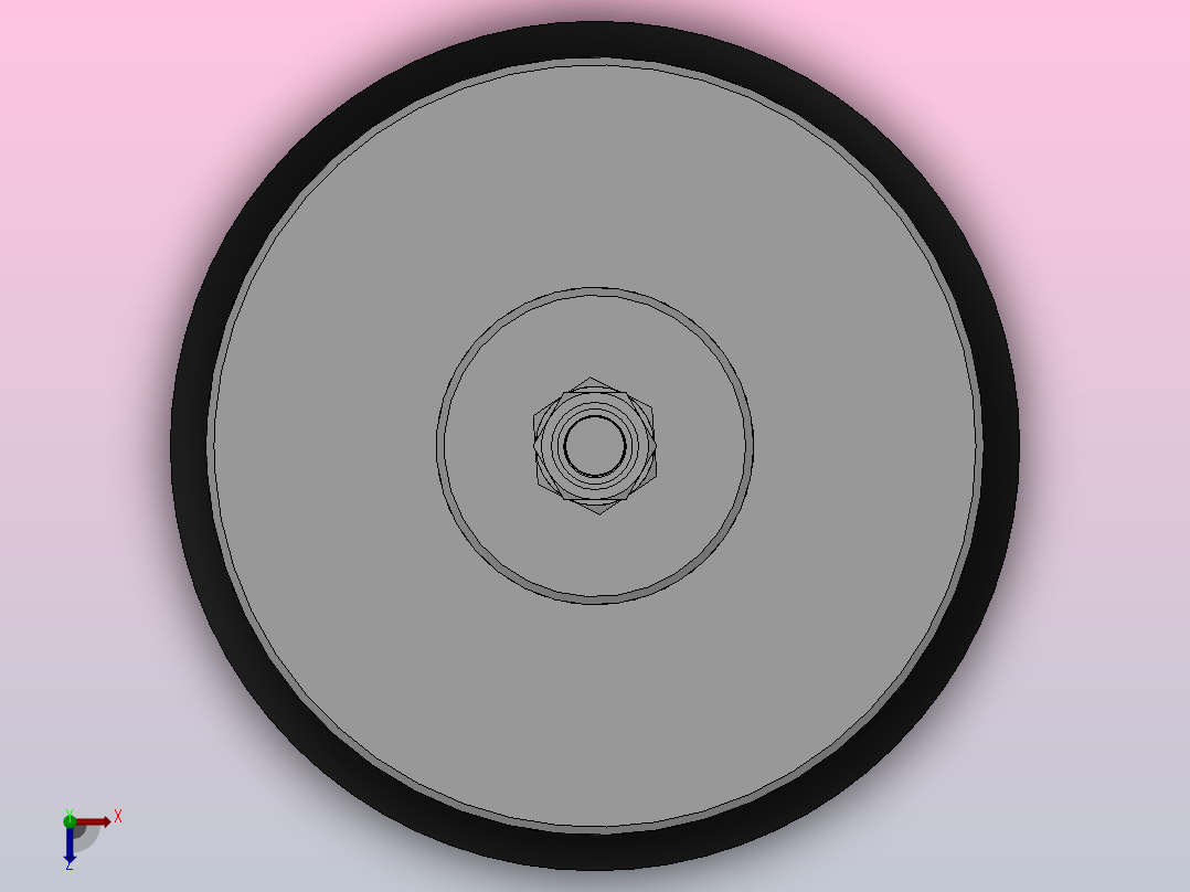 PUTKB(φ200)摇摆型真空吸盘[PUTKB-200-N]俯视图