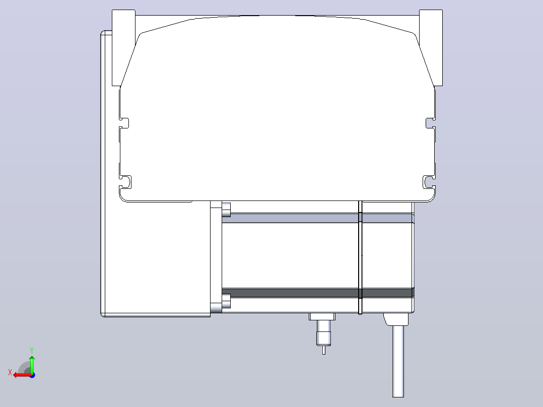 ATB22-300-RD-M75-C4 ATB22 皮带驱动直线滑台模组后视图