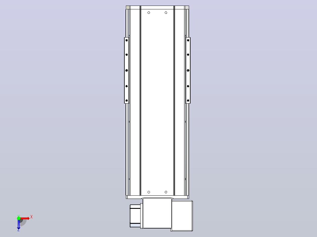 ATB22-300-RD-M75-C4 ATB22 皮带驱动直线滑台模组俯视图