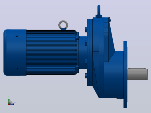 RXF157法兰轴伸式安装斜齿轮减速机RX157-Y18.5-4P-180M-M1-0°-Φ550左视缩略图