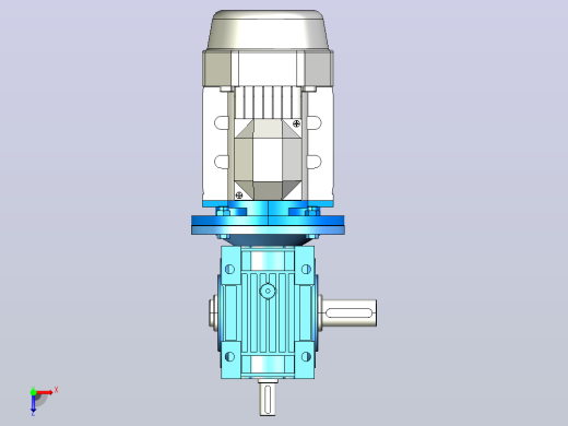 NMRV050蜗轮蜗杆减速机[RV50-E-100-0.18kW-DZ1]俯视缩略图