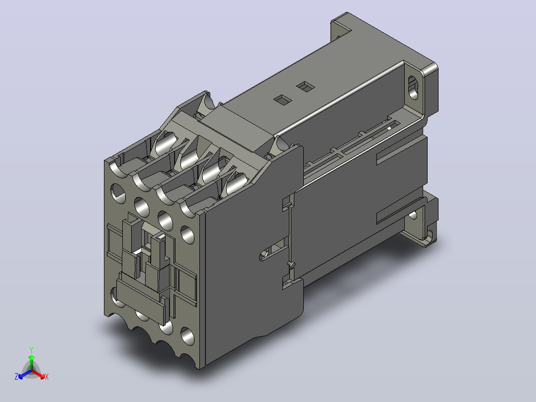正泰接触器NC1-1810Z 24V正等轴测图