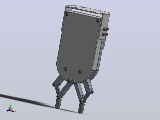 四杆机构夹爪3D图纸+Solidworks设计