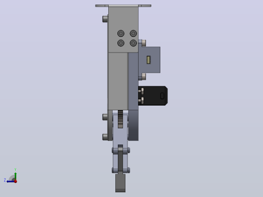 四杆机构夹爪3D图纸+Solidworks设计右视缩略图