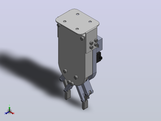 四杆机构夹爪3D图纸+Solidworks设计正等轴测缩略图