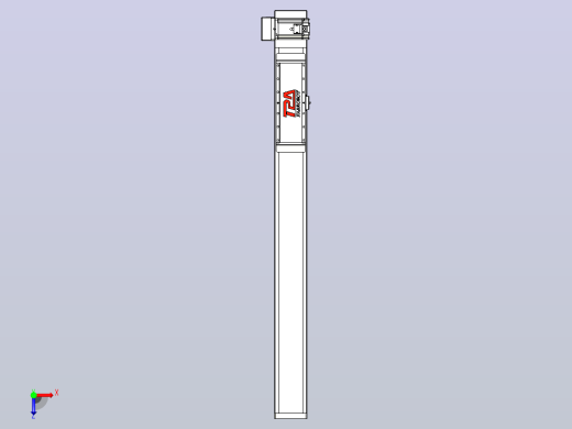 伺服电机集成皮带传动直线执行器TPA-OCB-120-224-L850-RU-P75-N3俯视缩略图