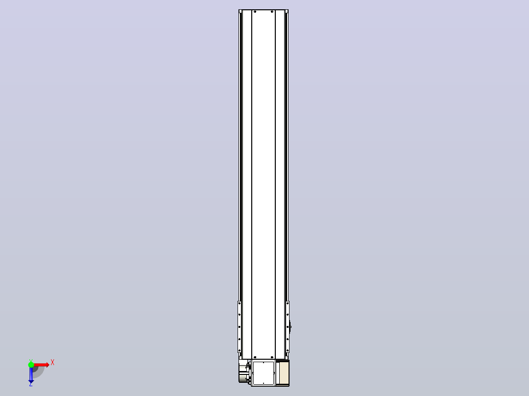 皮带直线轴半封闭可选导轨TPA-HNB-220D-176-L1150-RP-C-P1K-N3俯视图