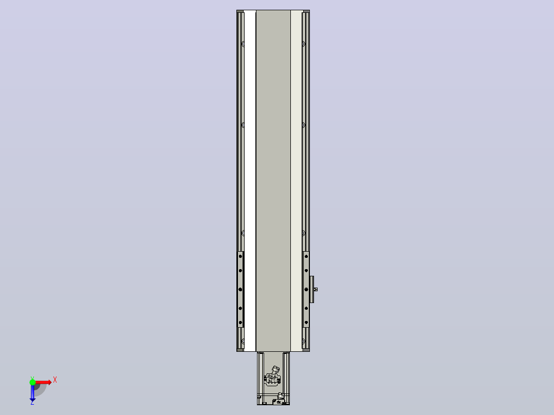 日规模组半封闭丝杆TPA-HNR-135T-1610C-L400-M-HC40-N3俯视图