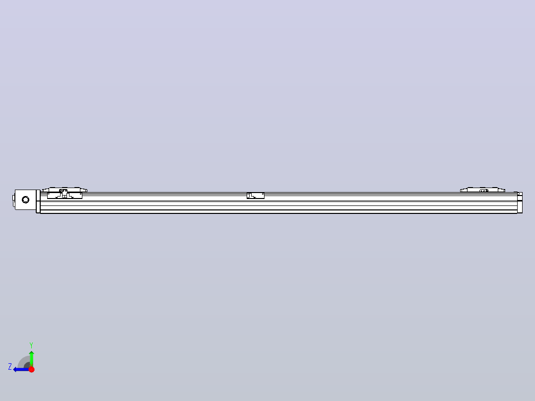皮带直线轴双滑块型TPA-GCBS-80-P60-L550-DR-M20-N3右视图