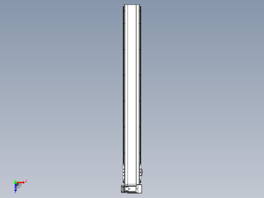 皮带直线轴半封闭可选导轨TPA-HNB-140D-120-L1150-RU-Y-P40-N3俯视图
