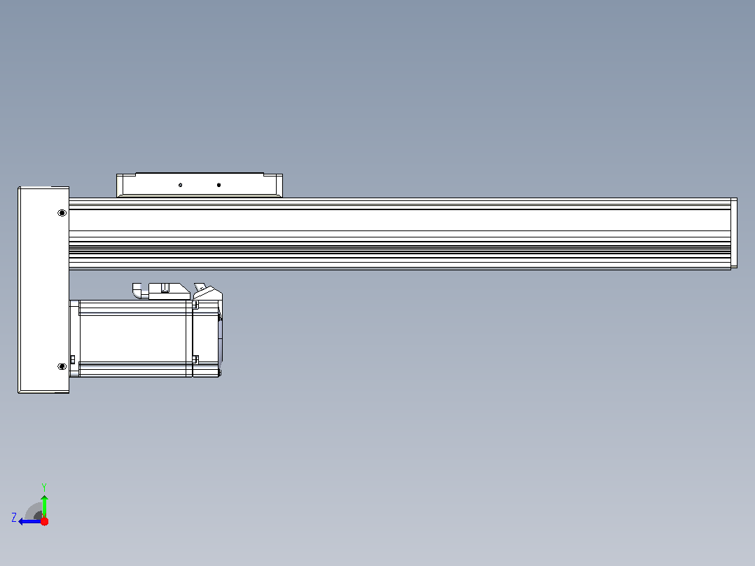滚珠丝杠直线轴带导轨全封闭TPA-HCR-105D-1610C-L300-MP-C-P40-N3右视图