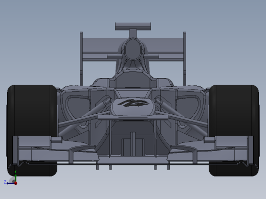 一级方程式（F1）赛车简易模型3D图纸 Solidworks设计右视缩略图