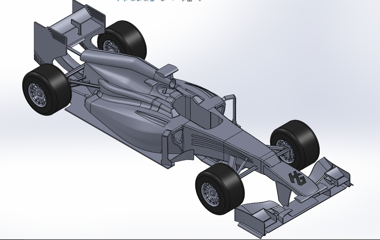 一级方程式（F1）赛车简易模型3D图纸 Solidworks设计