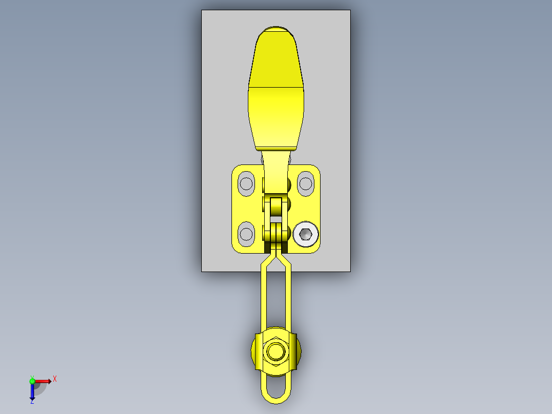 快速切换不同工件高度的机构俯视图