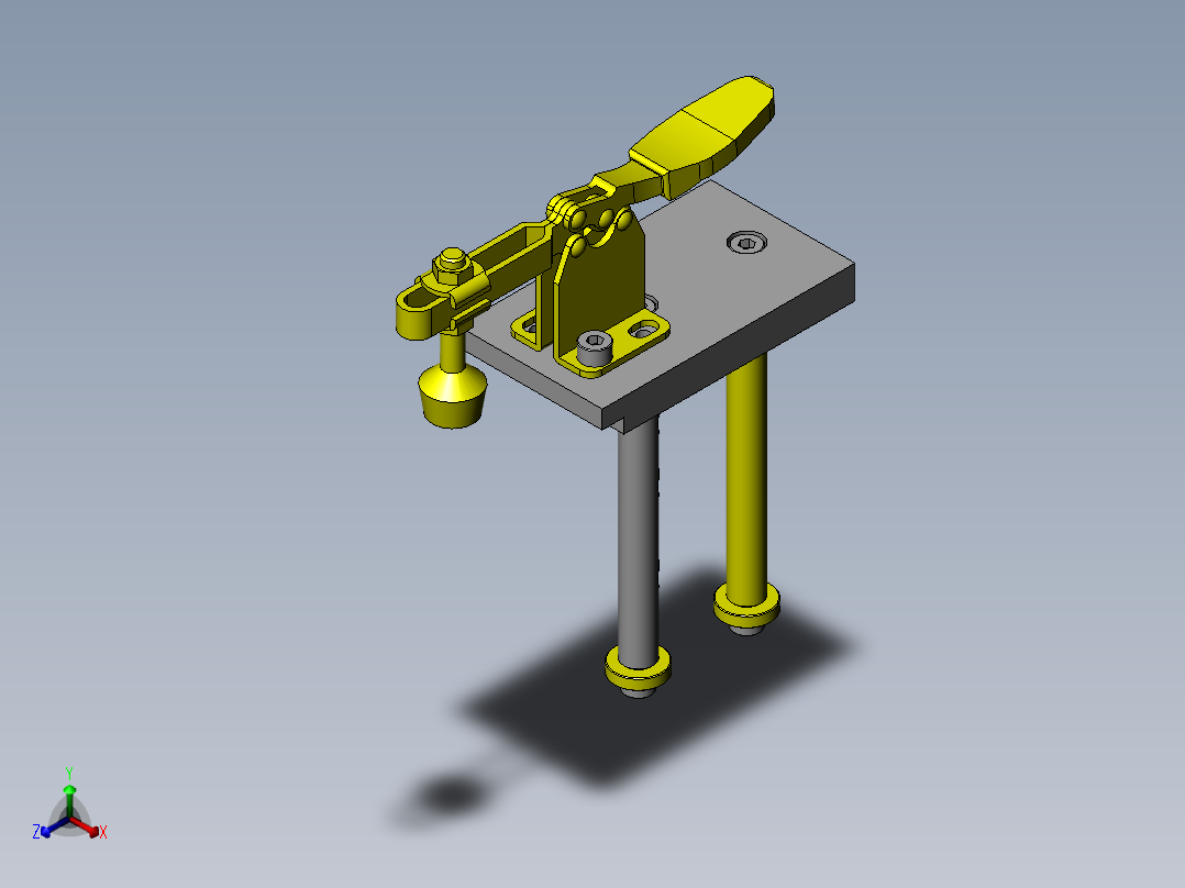 快速切换不同工件高度的机构正等轴测图