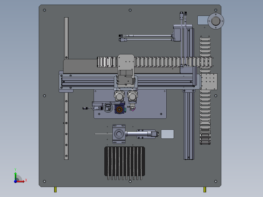PCB板自动返修设备（包电控bom，程序，工程图） sw16可编辑俯视图