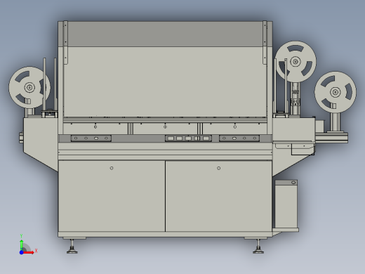 银行卡开槽植芯片机3D模型前视缩略图