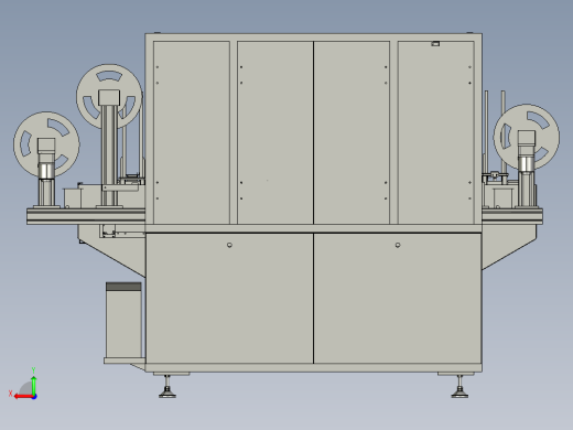 银行卡开槽植芯片机3D模型后视缩略图