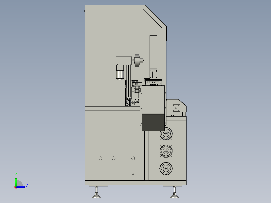 银行卡开槽植芯片机3D模型左视图