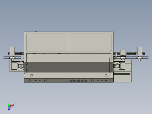 银行卡开槽植芯片机3D模型俯视缩略图