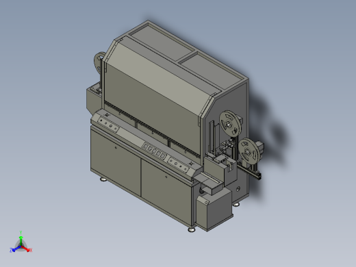 银行卡开槽植芯片机3D模型正等轴测缩略图