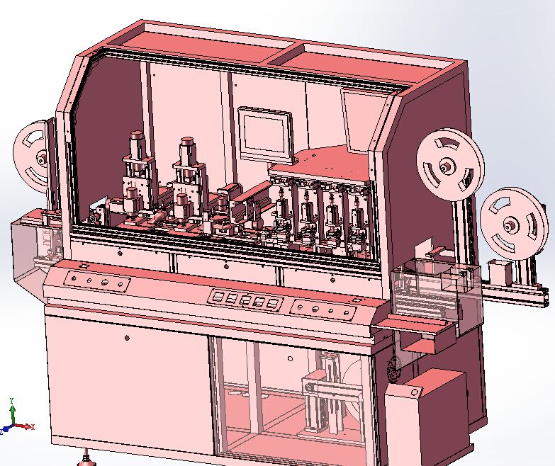 银行卡开槽植芯片机3D模型