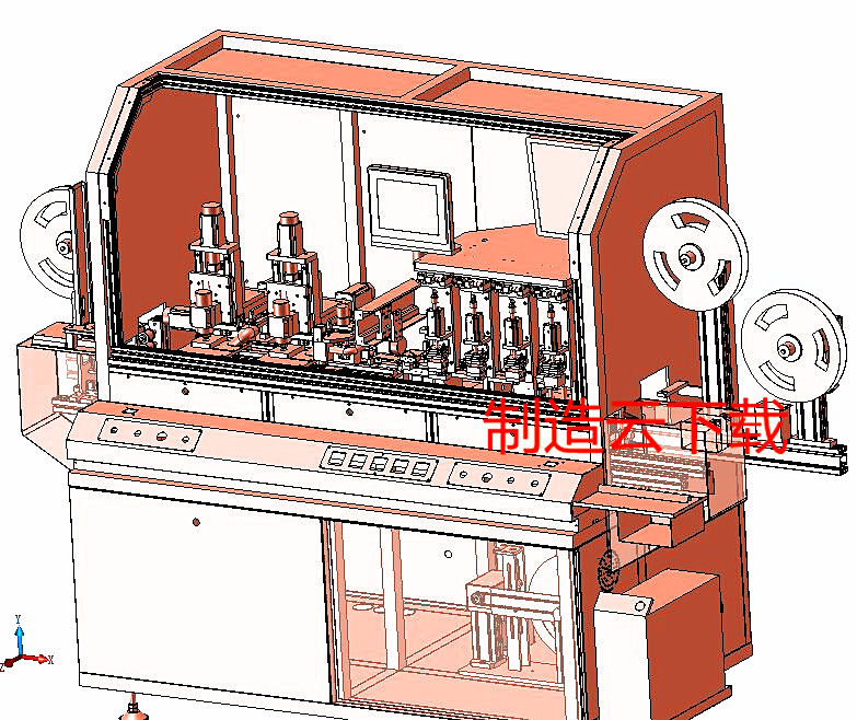 银行卡开槽植芯片机3D模型