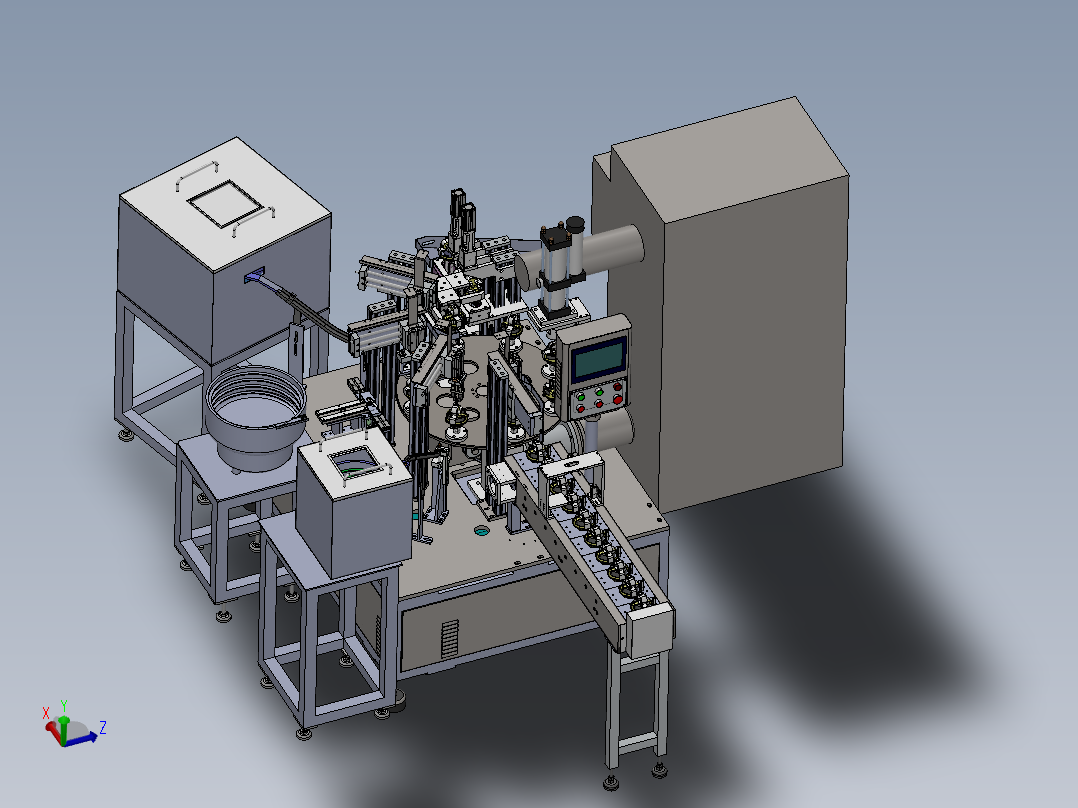 ZDH-ZUZ-019 非标自动化转盘式铜片组装机 3D模型