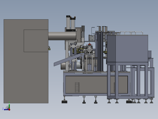 ZDH-ZUZ-019 非标自动化转盘式铜片组装机 3D模型右视缩略图