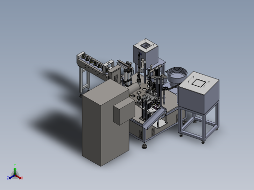 ZDH-ZUZ-019 非标自动化转盘式铜片组装机 3D模型正等轴测缩略图