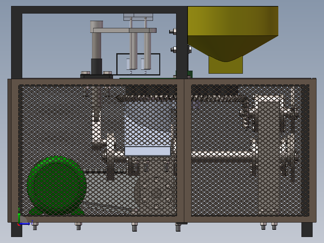红枣去核机3d图纸+说明+仿真 SW非标设计 全自动红枣去核机3d模型左视图