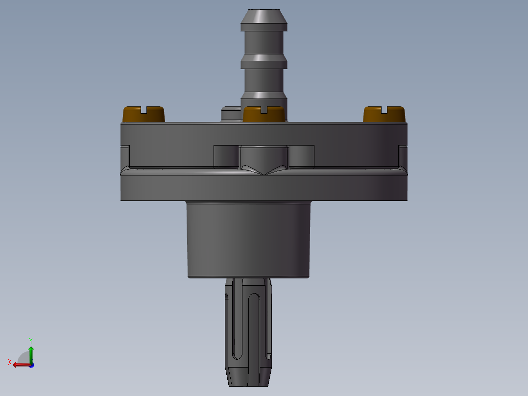 精巧内齿轮泵图纸后视图