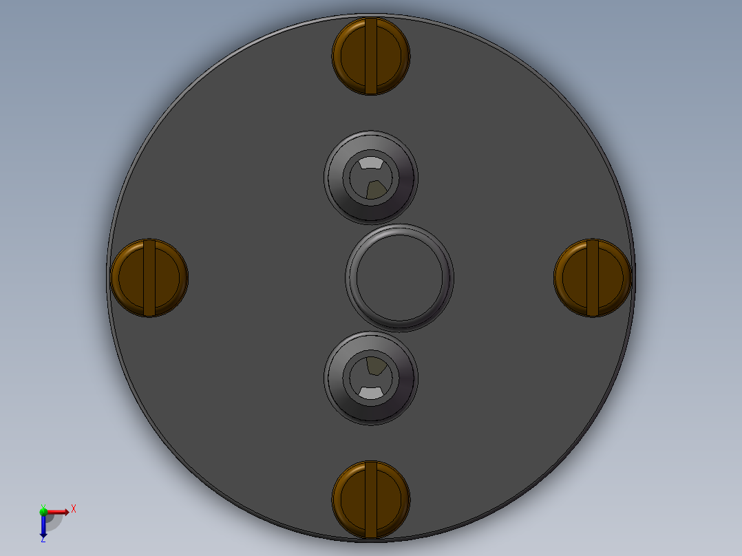 精巧内齿轮泵图纸俯视图