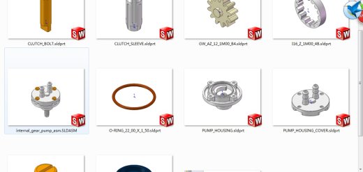精巧内齿轮泵图纸缩略图
