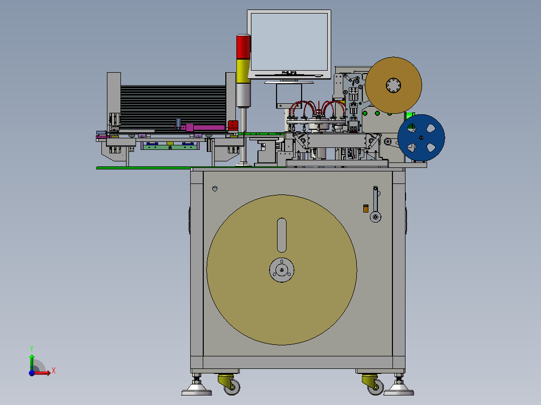 B1_SMD管装上料电子元器件编带包装机前视图