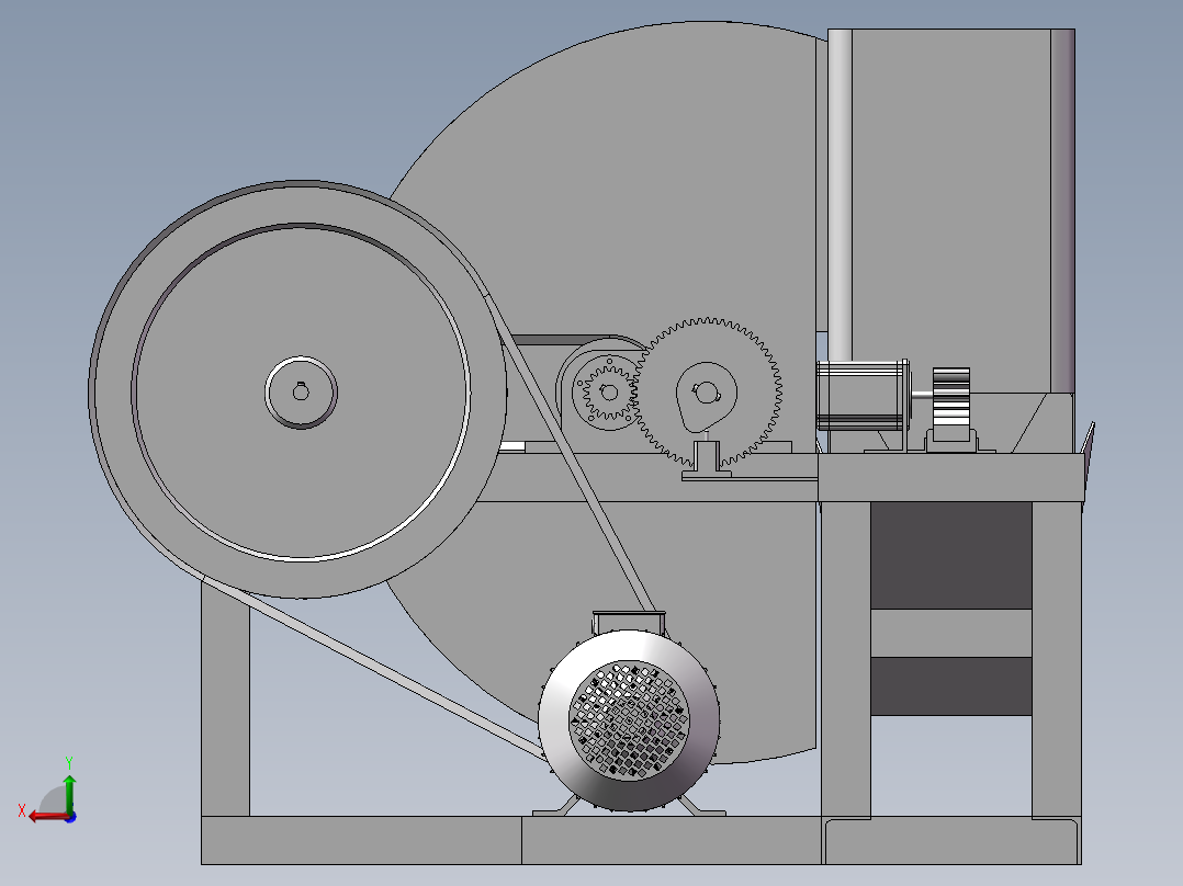 冻肉切片机的设计含三维SW模型+图纸+说明书后视图