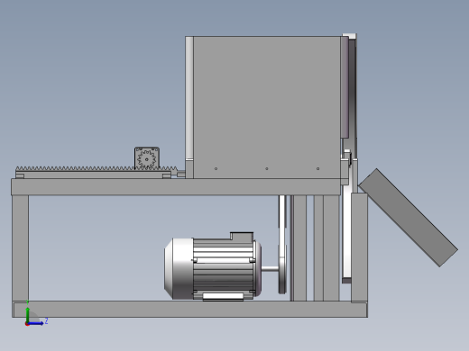 冻肉切片机的设计含三维SW模型+图纸+说明书左视缩略图