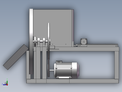 冻肉切片机的设计含三维SW模型+图纸+说明书右视缩略图